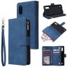 Wholesale Case Smartphone Shell Wallet Design Zipper Closure Overall Protection Cellphone Cover 2 blue For Samsung A01