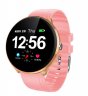 Wholesale Waterproof Heart Rate Monitoring Blood Pressure Smart Wristband Golden frame + pink silicone LEMFO V12 Full Touch Smart Watch