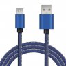 Wholesale For Samsung Xiaomi Redmi Micro blue Micro USB Jeans Cable Fast Charging Data Charger