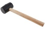 Wholesale Non-elastic Rubber Hammer Mounting Hammer with Round Head and Wooden Handle DIY Hand Tool