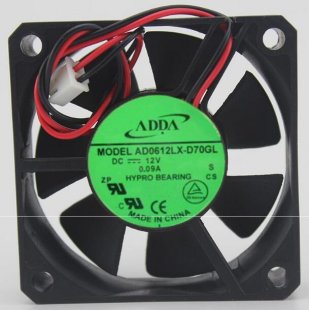 Wholesale ADDA 6015 AD0612LX-D70GL 12V 0.09A Hypro Bearing Fan,Cooling Fan