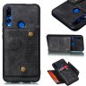 Abctay prime 2019 PU Leather Shockproof Cell Phone Case Anti-dust Phone Case with Double Buckle Card Slot Pocket black For HUAWEI Y9