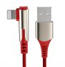 Wholesale for iPhone XS MAX X XR 8 7 6s Plus 5 Mobile Phone Charger Cable red ROCK USB Cable for iPhone 90 Degree Fast Charging Data Sync Cord