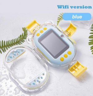 Wholesale IP68 Waterproof Kids Camera Birthday Gift Children Photograph Blue Children Digital Camera 2.4inch 8MP HD 1080P WiFi Dual Lens