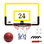 Children Basketball Stand Indoor Hanging Wall-mounted Free Punching Mobile Shooting Frame Basketball Board Sports Toys yellow