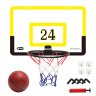 Children Basketball Stand Indoor Hanging Wall-mounted Free Punching Mobile Shooting Frame Basketball Board Sports Toys yellow