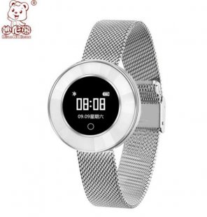 Wholesale IP68 Waterproof Sports Step Health Monitoring Silver New X6 Smart Bracelet Watch Female Fashion Round Screen