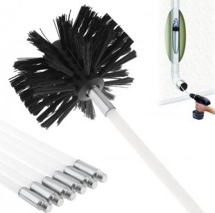 Wholesale 7pcs/set of Flexible Chimney Brush Drying Tube Inner Wall Cleaning Brush with Six Poles and Brush Head