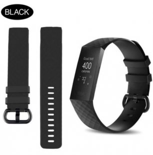 Wholesale for Fitbit Charge 3 Replacement Band Silicone Strap Sports Wristband black_small