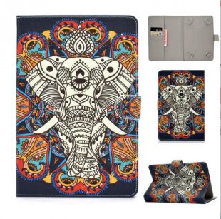 Wholesale PU Case with Front Snap Fun elephant Universal Laptop Protective Cover Color Painted 8 Inches