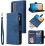 Wholesale Case Smartphone Shell Wallet Design Zipper Closure Overall Protection Cellphone Cover 2 blue For HUAWEI P40