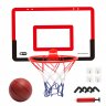 Children Basketball Stand Indoor Hanging Wall-mounted Free Punching Mobile Shooting Frame Basketball Board Sports Toys Red