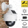 Wholesale Realistic Dummy Security Simulation Monitor white Solar Power Fake CCTV Camera