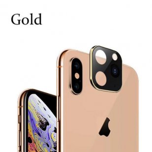 Wholesale for iPhone X/XS/MAX Scratch-proof Glass gold Camera Lens Protector Cellphone Lens Protective Cover Metal Sticker Cover