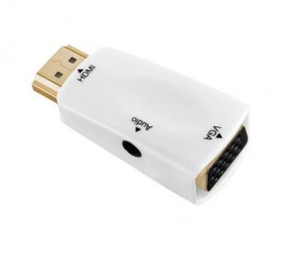 Wholesale HD Mini VGA Switcher white HDMI to VGA Video Converter