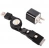 Wholesale Retractable three-in-one data cable + charging head