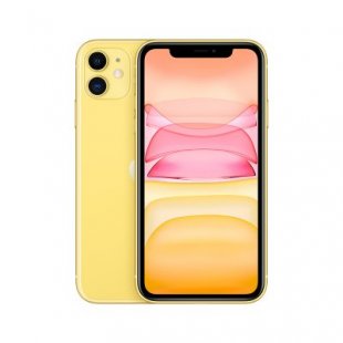 Wholesale Apple iPhone 11 Dual 12MP Camera A13 Chip Smartphone LTE 4G Slow Selfie + European Gauge Adapter Yellow 128GB