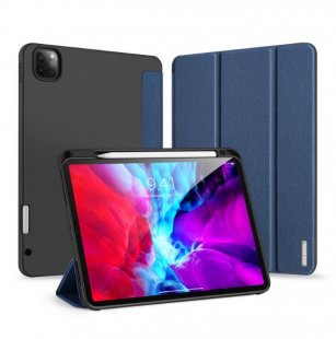 Wholesale 2020 Fall Resistant Smart Stay Cover Leather Protective Case with Pen Holder blue DUX DUCIS for iPad Pro 12.9