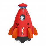Sprinkler Rocket Toys For Kids Outdoor Yard Water Pressure Powered Liftoff 360-Degree Rotation Water Toys For Boys Girls Gifts red