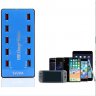 Wholesale for 5V 2A for Samsung Xiaomi blue_European regulations USB Charger 100W 10 Ports USB 20A Smart Phone Desktop Charging Station