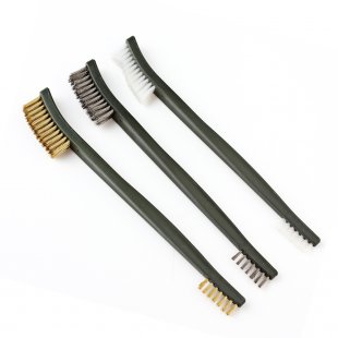 Wholesale 3pcs/set 17cm Practical Steel / Nylon / Brass Brush of Multifunc tion Suitable for Cleaning Paint / Rust / Dirt