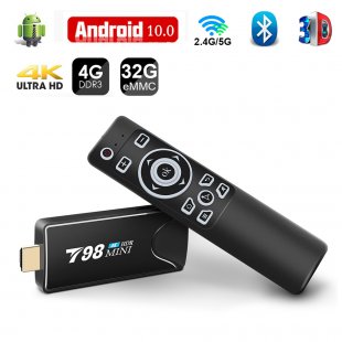 Mini Tv Stick Box Tv T98 Mini Tvbox Rk3318 Android10.0 Tv Box Media Player Tv Receiver 2+16g 2+16G_US plug
