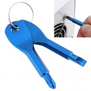 Wholesale Precision Cast Steel Portable Multifunction Slotted Screwdriver Key Chain Tool with Cross Straight Screwdriver for Outdoor EDC Tools