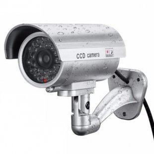 Wholesale CCTV Camera Silver Fake Dummy Camera Bullet Waterproof Outdoor Indoor Security