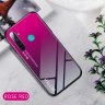 Abctay Mobile Shell Soft TPU Phone Case Glass Back Panel Gradient Design Overall Protective Shell Rose red For OPPO Realme 3 Pro/Realme 5/Realme 5 Pro