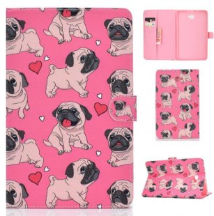 Wholesale PU Laptop Protective Case with Front Snap Color Painted Smart Stay Cover Caring dog For Samsung T580