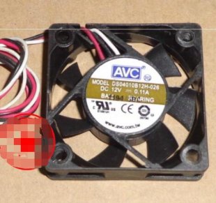 Wholesale AVC 4010 DS04010B12H-026 12V 0.11A 3Wire Ball Bearing Fan,Cooling Fan