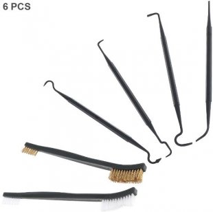 Wholesale 6pcs/set Multifunction Nylon Double-end Hook Metal Plastic Brushes for Cleaning Car Paint / Rust / Dirt