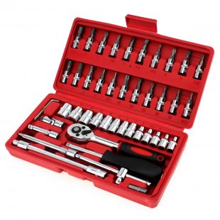 Wholesale Car Repair Tool 46pcs 1/4-Inch Socket Set Car Repair Tool Ratchet Torque Wrench Combo Tools Kit Auto Repairing Tool Set