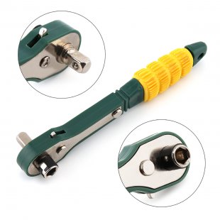 Wholesale Mini 1/4 Head Screwdriver Pole 6.35mm Inner Hexagon Ratchet Socket Wrench with Dual-head Home Tool Accessory