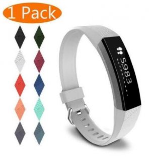 Wholesale Bracelet white_S For Fitbit Alta/Alta HR Band Secure Strap Wristband Buckle