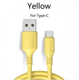 Wholesale for Samsung Huawei yellow_type-c 1.2m Micro USB Type-C Android Fast Charging Magnet Liquid Charging Line