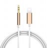 Wholesale for 7 8 Plus X XS XR MAX Car Speaker Connector Adapter Cord Gold Lighting to 3.5mm Male Jack Aux Audio Extension Cable