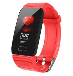 Wholesale Fitness Tracker Smart Watch Fitness Bracelet Waterproof red Smart Band Blood Pressure Q1 Heart Rate Monitor