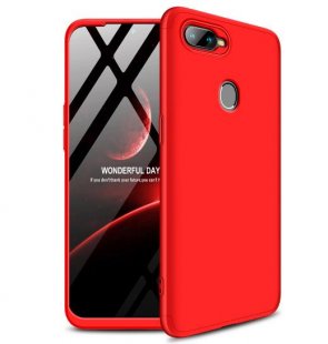 Abctay Ultra Slim PC Back Cover Non-slip Shockproof 360 Degree Full Protective Case red_Oppo A7 for Oppo A7