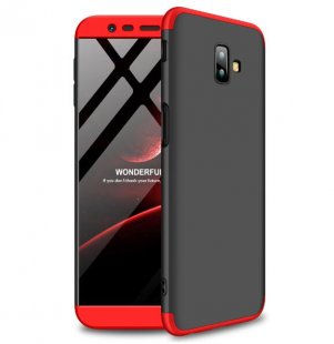 Abctay 3 in 1 360 Degree Non-slip Shockproof Full Protective Case Red black red_Samsung J6 Plus/ J6 Prime For Samsung J6 Plus/ J6 Prime