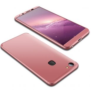 Abctay 3 in 1 360 Degree Non-slip Shockproof Full Protective Case rose gold For VIVO V7 plus/Y75S/Y79