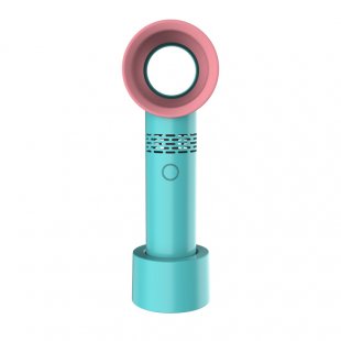 Wholesale Zero9 USB Handheld Mini Cooler Leafless Fan Rechargeable Portable Leafless Fan 3 Fan Speed Rating---Green