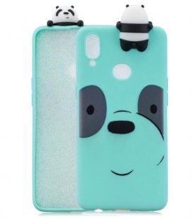 Abctay Color Painting 3D Cartoon Animal Full Protective Soft TPU Mobile Phone Case Light blue For Samsung A10S A20S