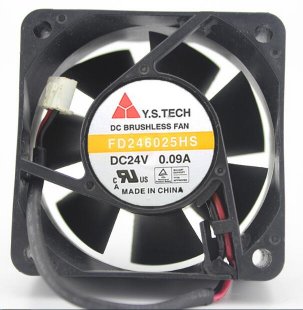 Wholesale Y.S.TECH 6025 FD246025HB 24V 0.09A 2wires Cooling Fan