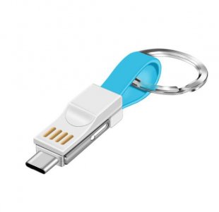 Wholesale Mini USB Data Cable Mobile Phone Portable Charging Data Cables Type C/Micro USB blue 3 in 1 Magnetic 13CM