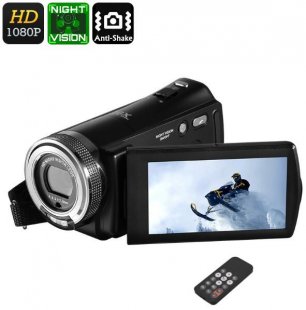 Wholesale 1/4-Inch CMOS, 1080p Video, 20MP Pictures, 1000mAh, 16x Zoom, 3-Inch Display Ordro V12 Digital Video Camera