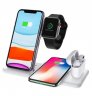 Wholesale For iPhone Apple Watch iWatch for Airpods Charger Holder Stand white 4-In-1 QI Fast Wireless Charger Dock