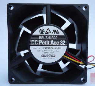 Wholesale SANYO 109P0824H2J031 8032 24V 0.13A 3-wire cpu cooler heatsink axial Cooling Fan