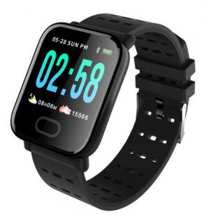 Wholesale Blood Pressure Waterproof Smart Bracelet Smartwatch Clock black Smart Watch A6 Heart Rate Monitor