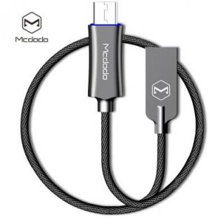 Wholesale MCDODO Knight Series Auto Disconnect QC 3.0 Quick Charge Micro USB Cable Grey 1.5M